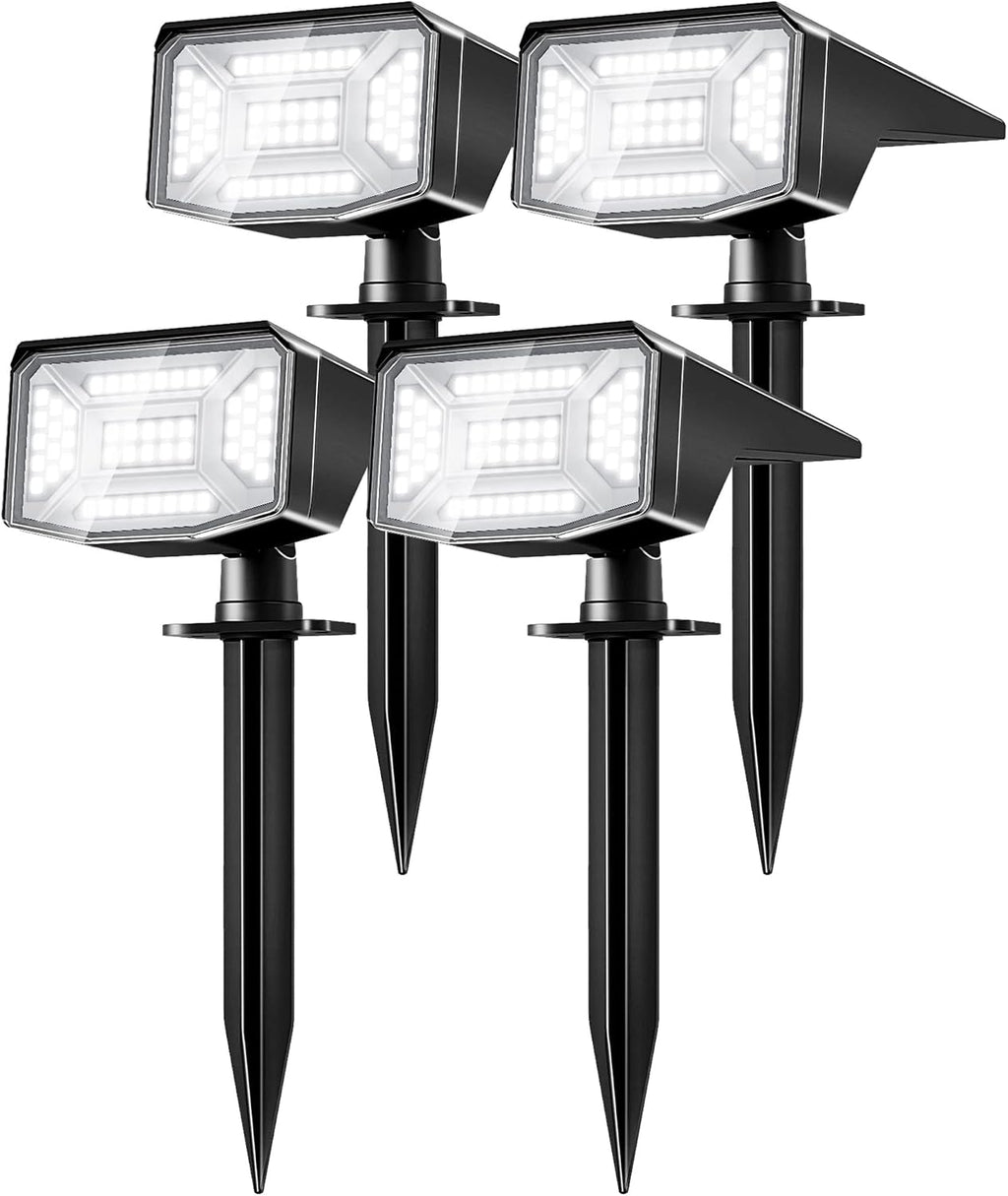 Otdair Solar Spot Lights Outdoor, IP65 50 LED Solar Spotlights Outdoor Waterproof, Solar Landscape Lights, 3 Modes Solar Outdoor Lights for Yard Driveway Porch Walkway, 4 Pack