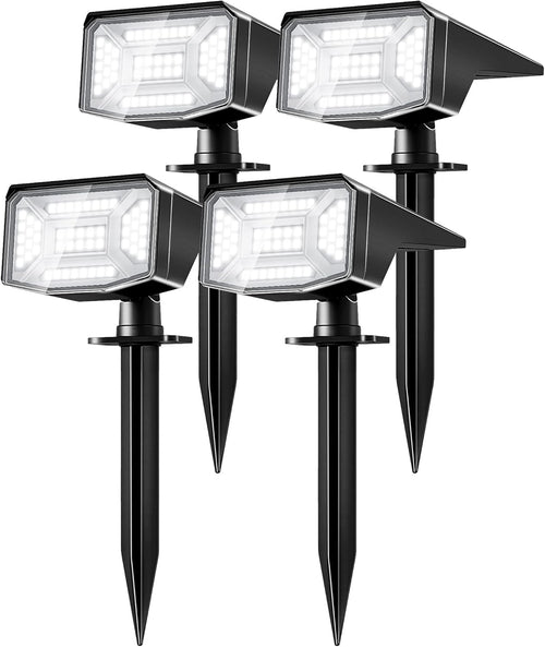 Otdair Solar Spot Lights Outdoor, IP65 50 LED Solar Spotlights Outdoor Waterproof, Solar Landscape Lights, 3 Modes Solar Outdoor Lights for Yard Driveway Porch Walkway, 4 Pack