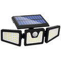 Otdair Solar Security Lights, 3 Head Motion Sensor Lights Adjustable 118LED Flood Lights Outdoor Spotlights 360° Rotatable IP65 Waterproof for Porch Garden Patio Yard Garage Pathway